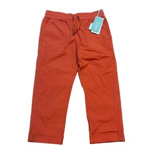 NWT Aventura Ballard Ankle Pant Ginger Spice Orange Organic Cotton Cropped Med